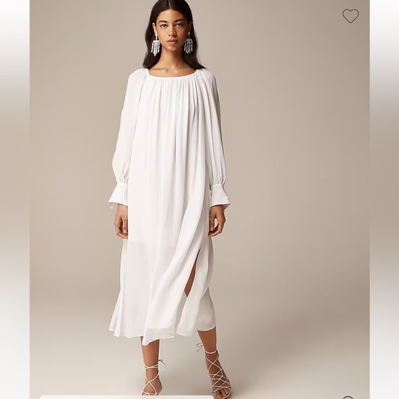 NWT! J.Crew Collection Maxi Sheer Dress w/removable Belt. $198. CA672 - Picture 2 of 5